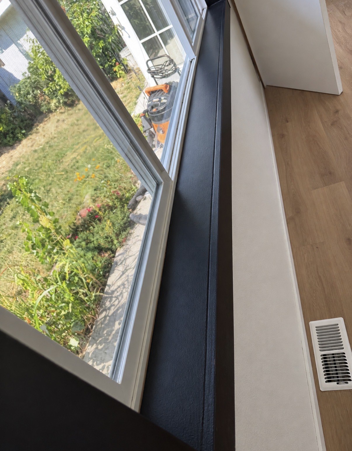 Window tracks & sills after cleaning by WoW and Shine